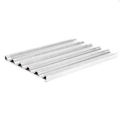 Teglia forata baguette cm.85x43x6h alluminio siliconato  41758-85