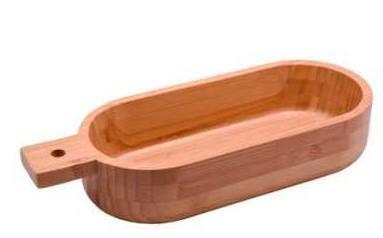 Vasssoio bamboo con manico 33x13x6,5cm  9351
