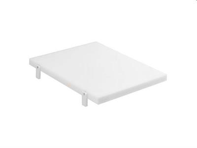 Tagliere polietilene cm.40x30x2h bianco con fermi   TP40302