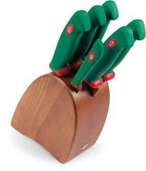 Ceppo Rio legno ciliegio completo di 6 coltelli Premana   936606