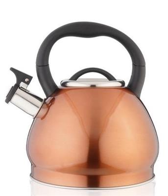 Bollitore c/fischio rame manico nero lt.3,0 Induzione EVA  013784