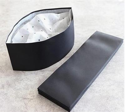 Copricapo a bustina in carta colore NERO   A7600B