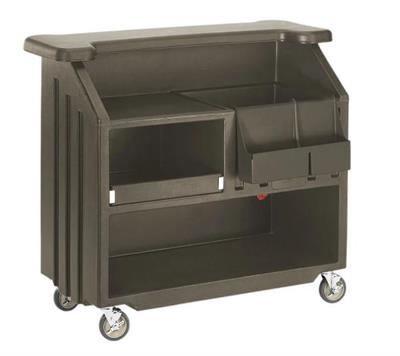 Mobile bar carrellato cm.137x66x117h sabbia granito  BAR540194