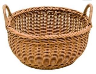 Cesto tonda con manici in polipropilene lavabile 428200