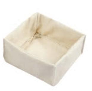 Cestino pane quadrato cm.14x14x8h cotone beige  AVARI200