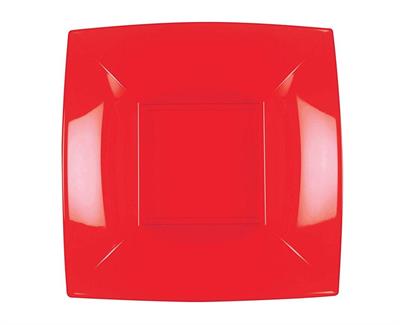 Piatto fondo Nice PP Rosso China cm.18x18  8057N-18