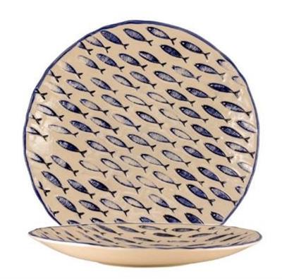 Piatto piano bianco blu Thalassios d.29cm h.3,5cm LTHA034BB003290