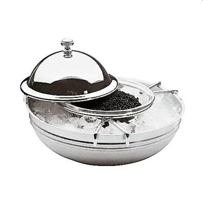Coppa caviale vetro e inox d.18cm h.5cm  41562-18