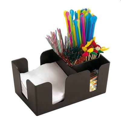 Bar organizer cm.24x14,5x11h plastica nero  44102-24