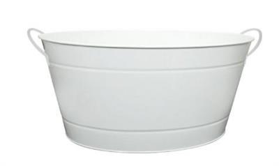 Secchiello metallo verniciato bianco Party cm.50x32x23h 10480020IVV