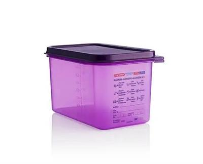 Allergen Airt Contenitore GN1/4 h.15cm porpora con coperchio 61392