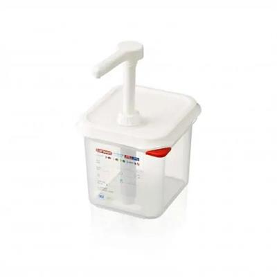 Dispenser 30ml polipropilene graduato per salse GN1/6 trasparente  01367