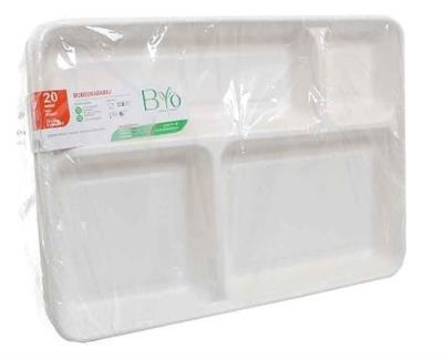 Vassoio 4 comparti cm.37x27 Byò 20pz 510018
