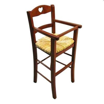 Seggiolone bimbo da tavolo in legno massello di noce 301/6001