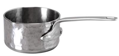 Casseruolino martellato 1 manico c/becco dx  3ply cm.12x6h. ALUM10512S