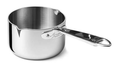 Casseruolina 1 manico alta aluinox con becchi d.14x8h  ALUM110514