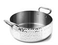 Casseruola aluinox martellata 2M bassa d.24cm h.9,5cm induz.  ALUM106M24