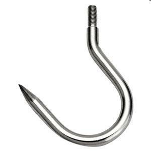 Gancio inox per carrucola art.77 L.120mm d.12mm