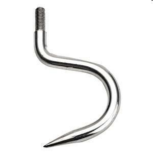 Gancio inox curvo per gancera L.120mm d.12mm   075 0120X12