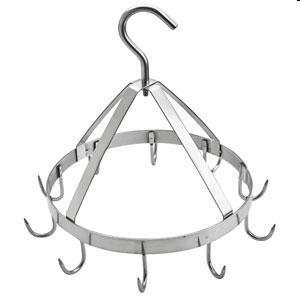 Crocchiera inox girevole 10 ganci art.64 D.32mm h.43mm d.3mm