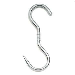 Gancio inox 1 punta girevole art.54  L.210mm d.9mm