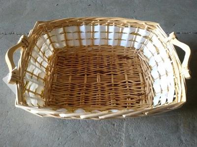 Cesto vimini fascia bianca intrecciata  9306530000