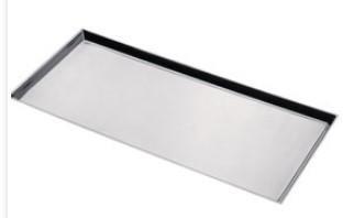 Vassoio rettangolare inox cm. 68x21x2