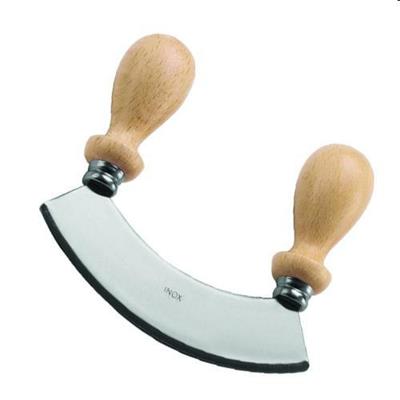Mezzaluna inox cm.14,0x13,0h manici in legno