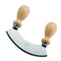 Mezzaluna inox cm.14,0x13,0h manici in legno