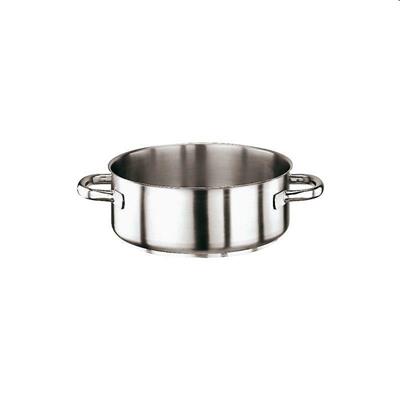 Casseruola inox 2 manici bassa d.20,0cm h.7,5cm lt.2,5