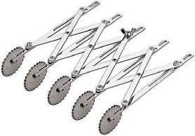 Rullo tagliapasta estensibile inox 5 Lame Ondulate d.55mm