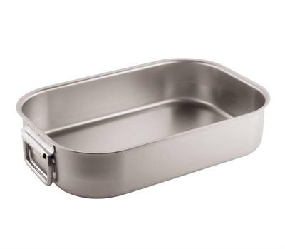 Tegame inox rettangolare 2 manici cm.50x30x9h