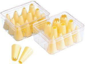 Set 12 bocchette assortite in polipropilene d.10-20mm