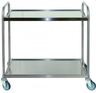 Carrello inox 2 piani cm.103x53x98h
