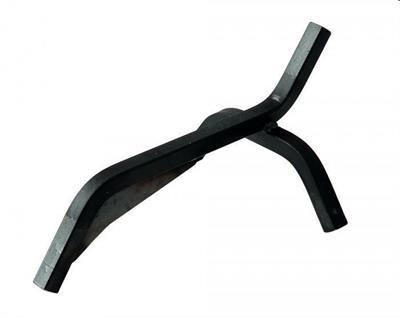 Alare acciaio poggia legna cm.50x30x22,5h      AC-AL