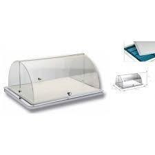 Vassoio inox porta formaggi e affettati refrigerato cm.53x32,5