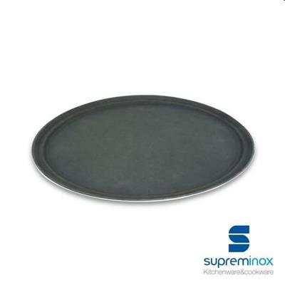Vassoio ovale antiscivolo nero cm.56x68